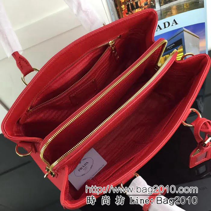 普拉達PRADA原單 最新爆款PRADA 2961原版荔枝紋 官網同步原版五金手提肩背包 PHY1604